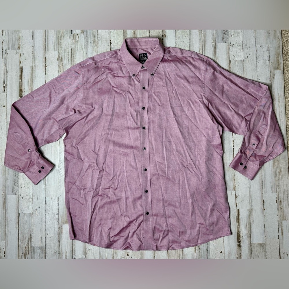Jos. A Bank Travelers Collection Men's XL Purple Long-Sleeve Button-Up Shirt